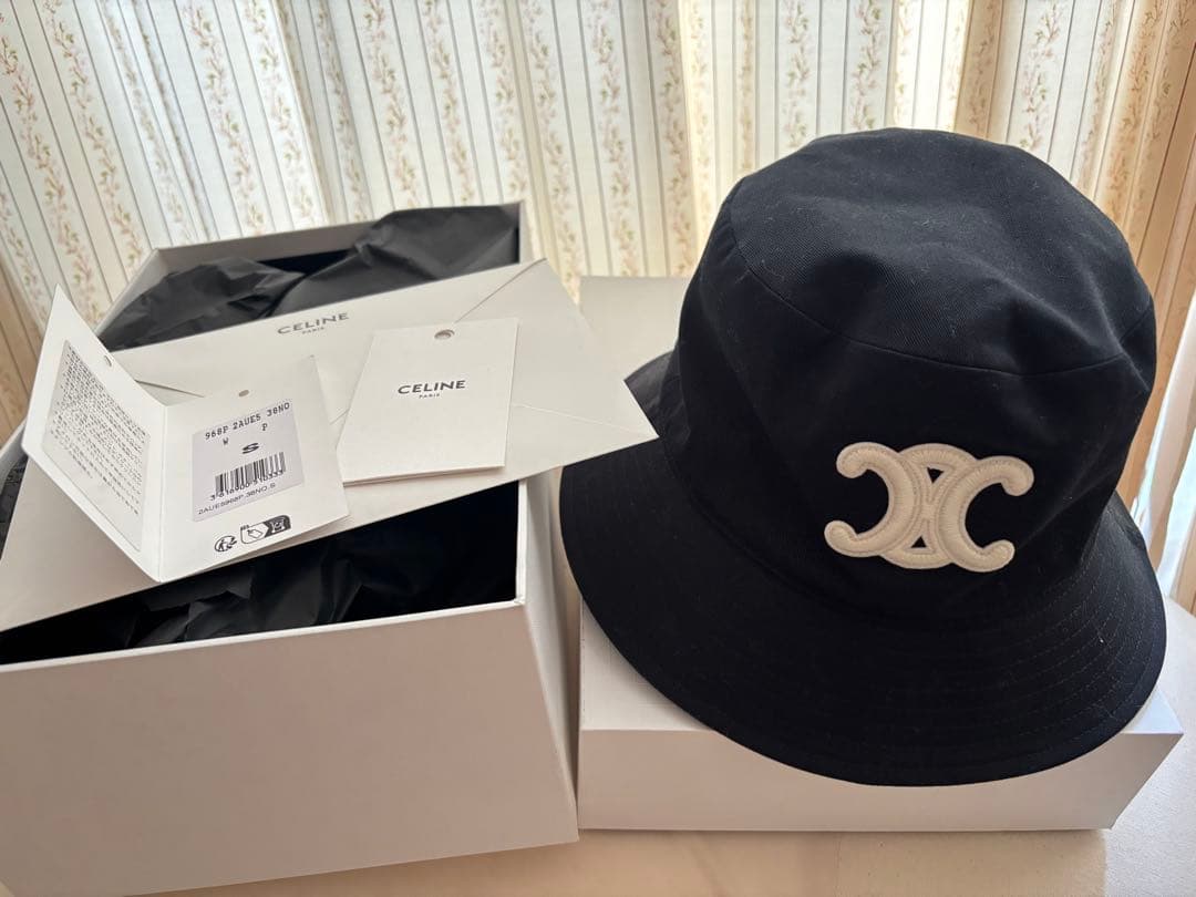 CELINE バケットハット ブラック S