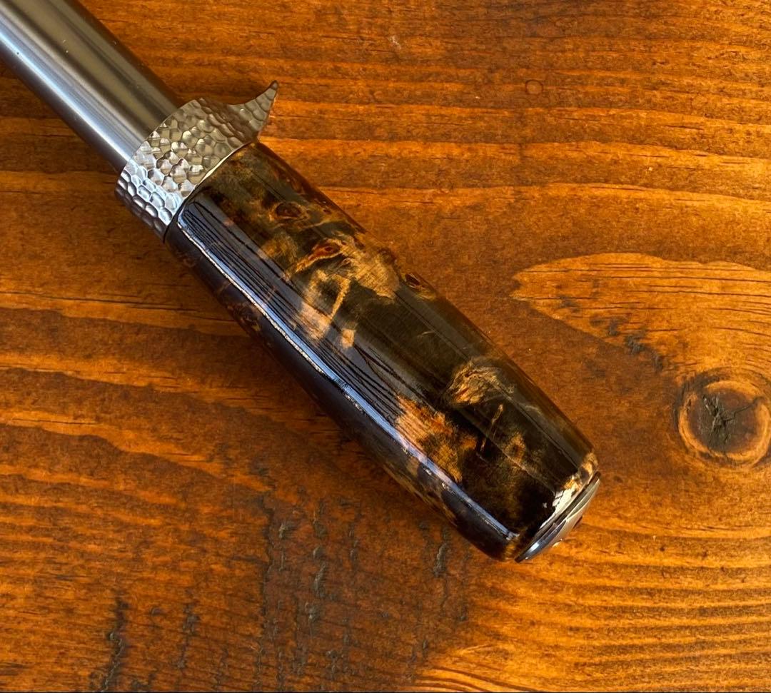 トラウトグリップ　ガンメタ　インロッドフェルール　ベイトロッド　天然木グリップ