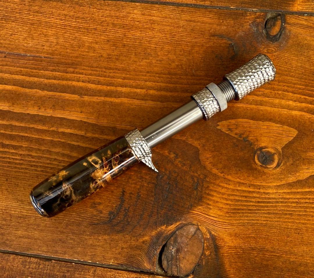 トラウトグリップ　ガンメタ　インロッドフェルール　ベイトロッド　天然木グリップ