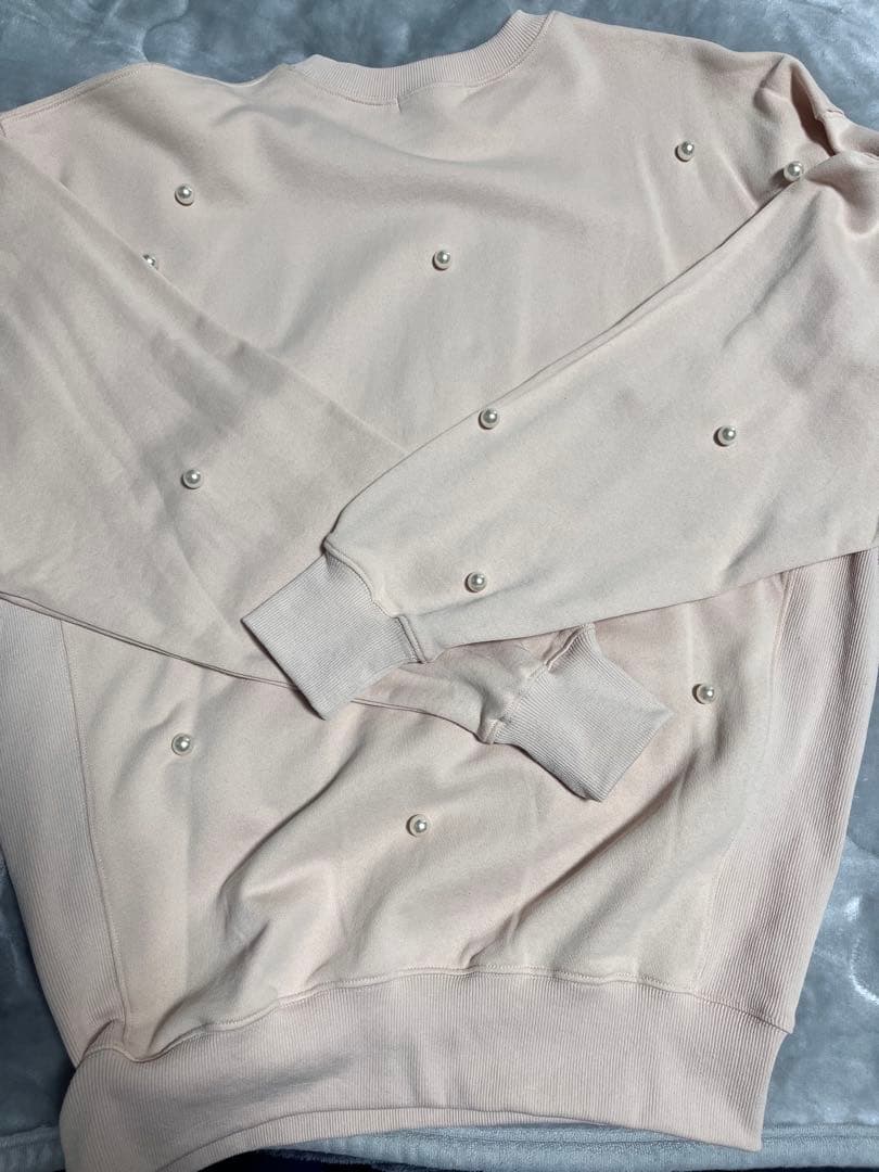 MARRY ME ピンクパール装飾 スウェット