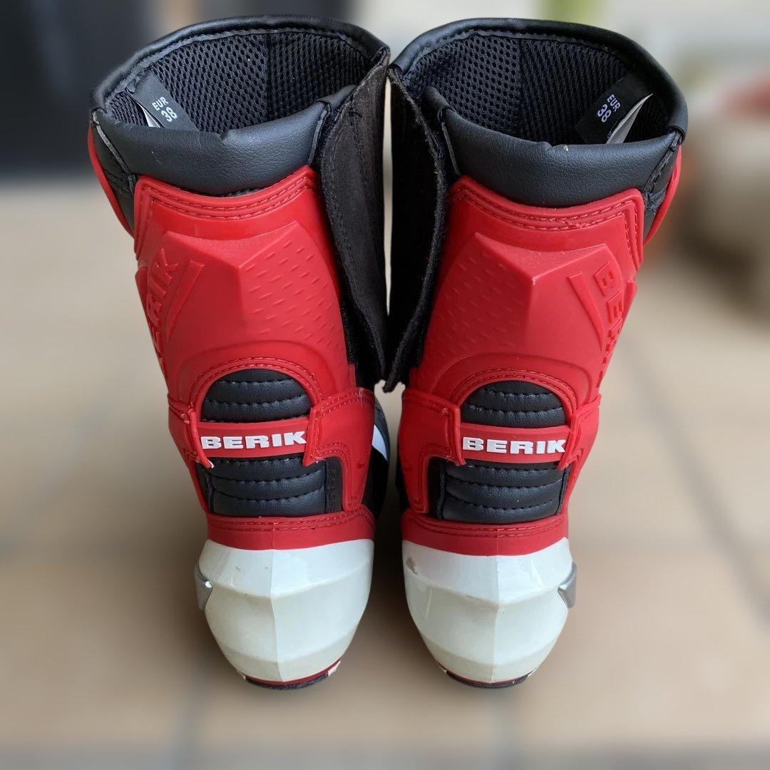 BERIK ベリック レーシングブーツ EUR38 24.5〜25cm 赤黒白