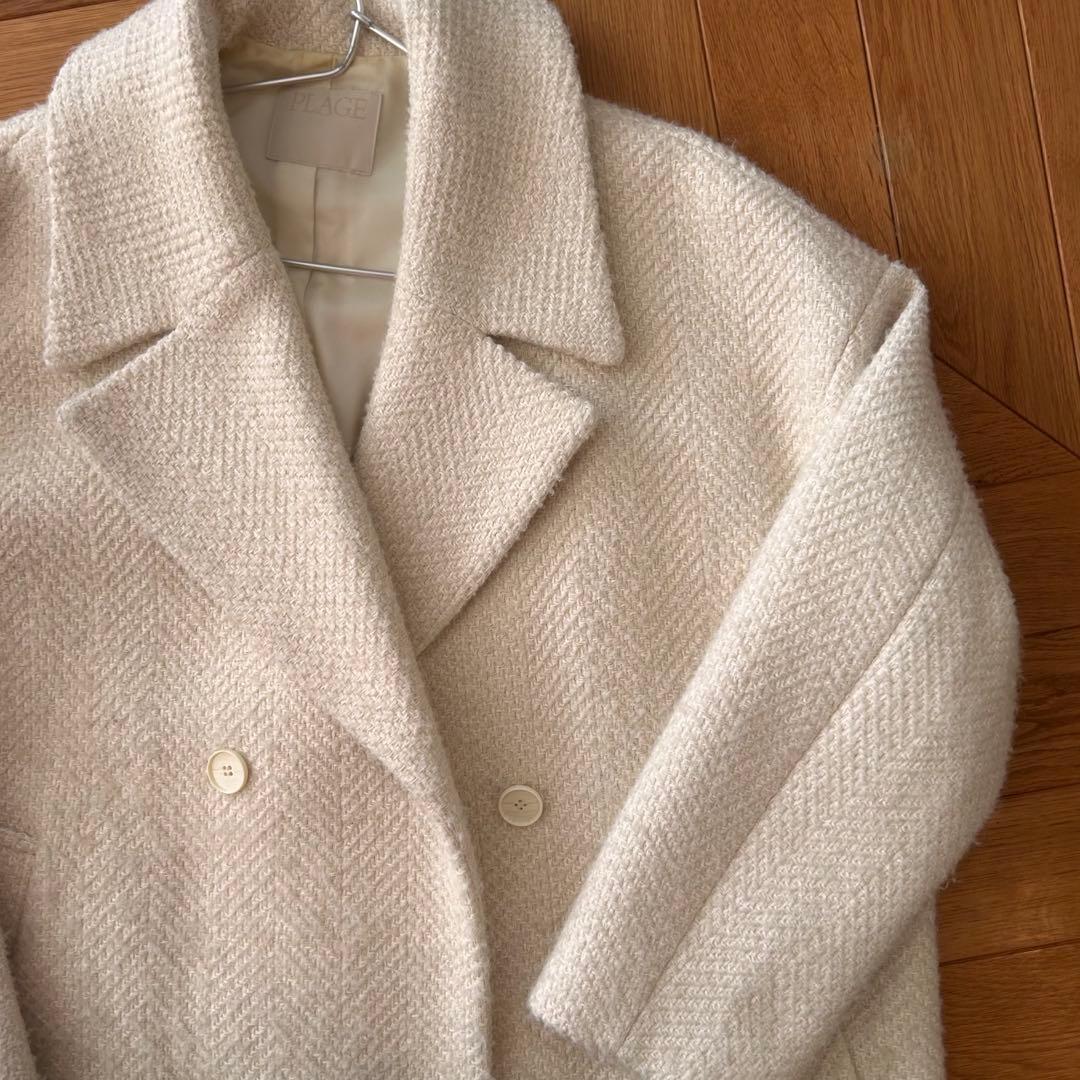 【美品】Plage プラージュ GIOLICA ヘリンボン コクーンコート