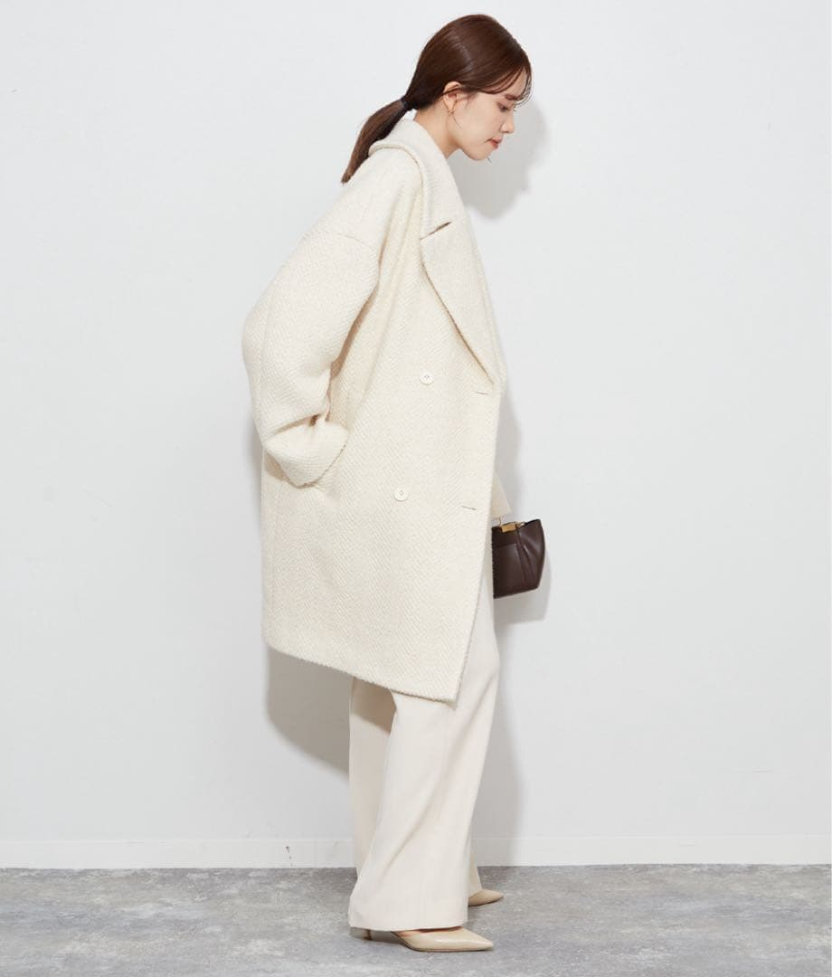 【美品】Plage プラージュ GIOLICA ヘリンボン コクーンコート