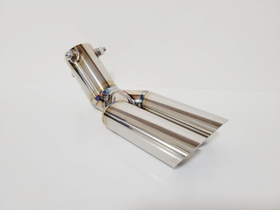 aハス切りテール　ネオクラシックデュアルマフラーカッター　オールステンレス