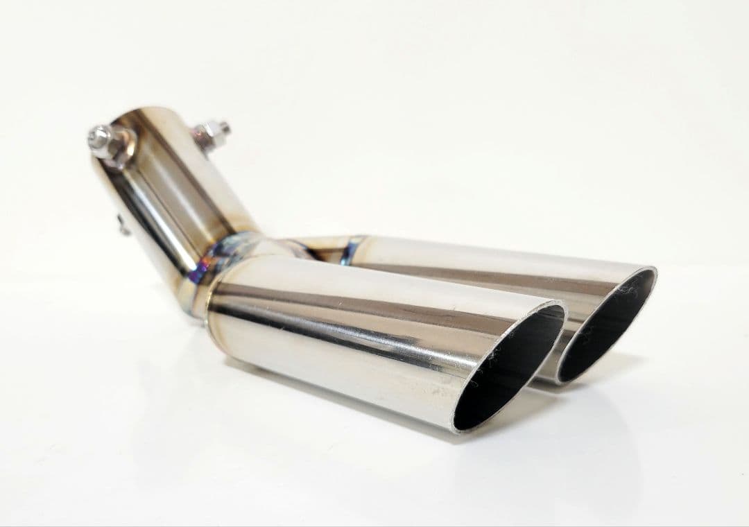 aハス切りテール　ネオクラシックデュアルマフラーカッター　オールステンレス