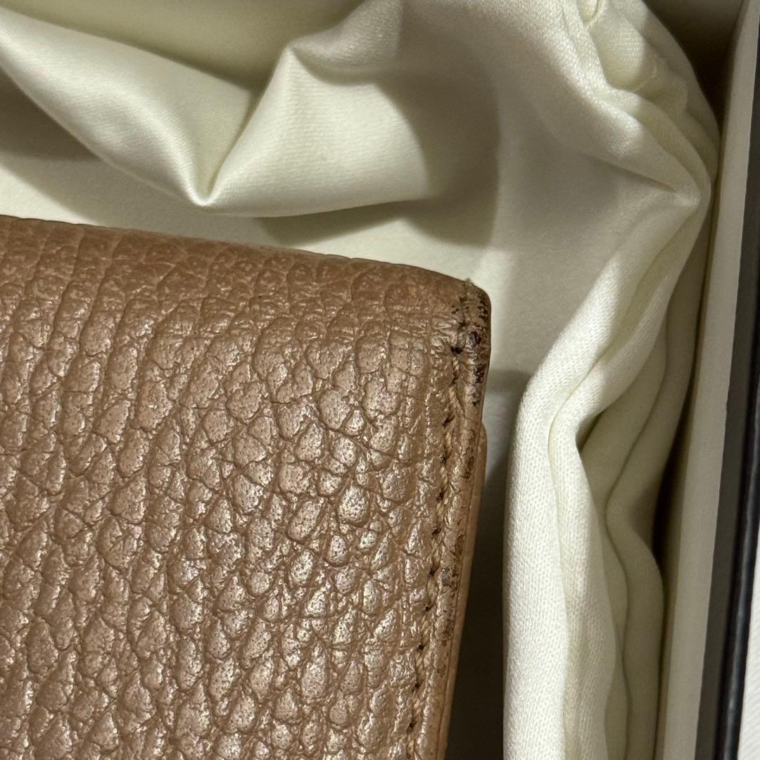 GUCCI グッチ GG マーモント 3つ折り コンパクト ベージュ