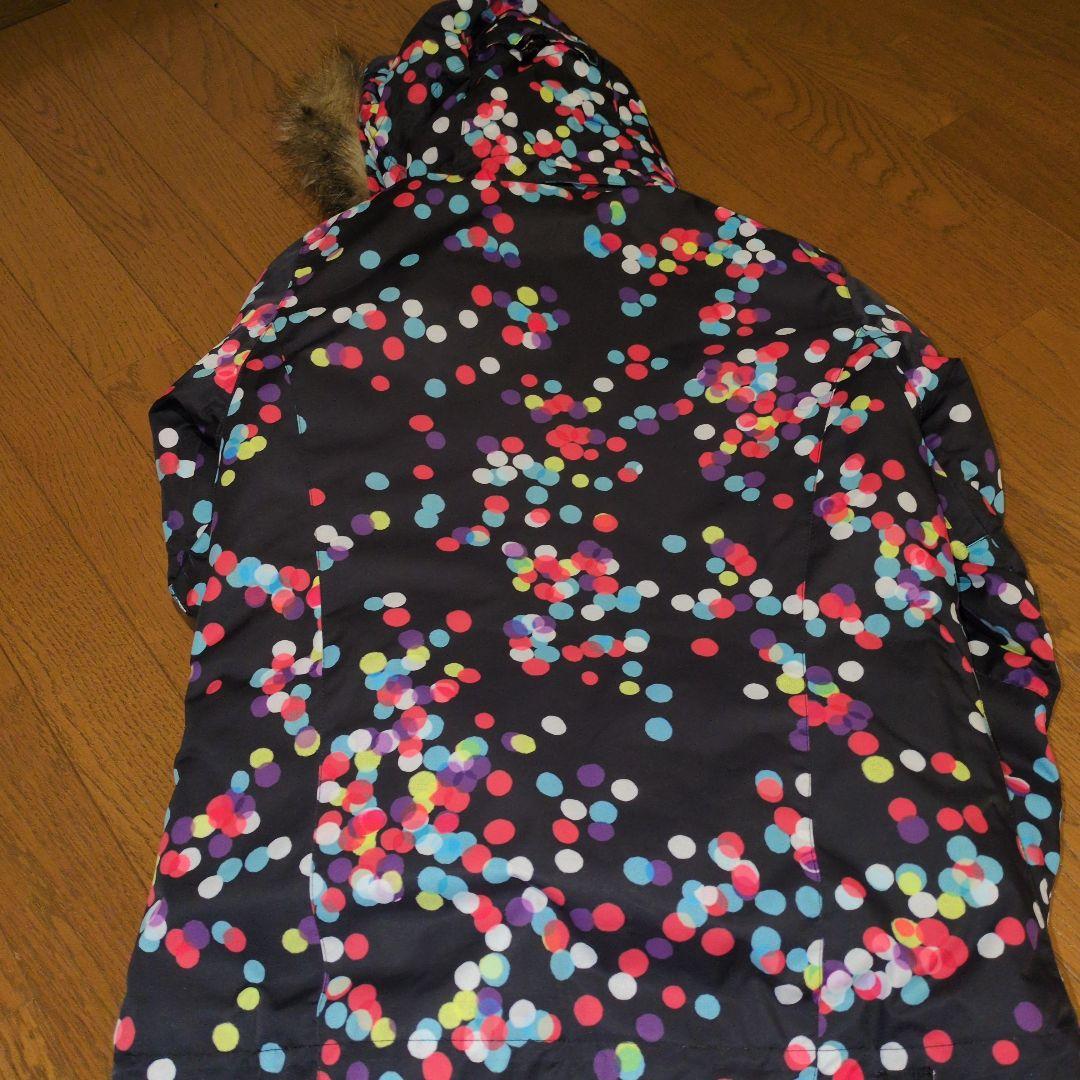 こ*ず様 ROXY　スノボウェア　上下セット　Ｍ　ドット　ブラック　ピンク