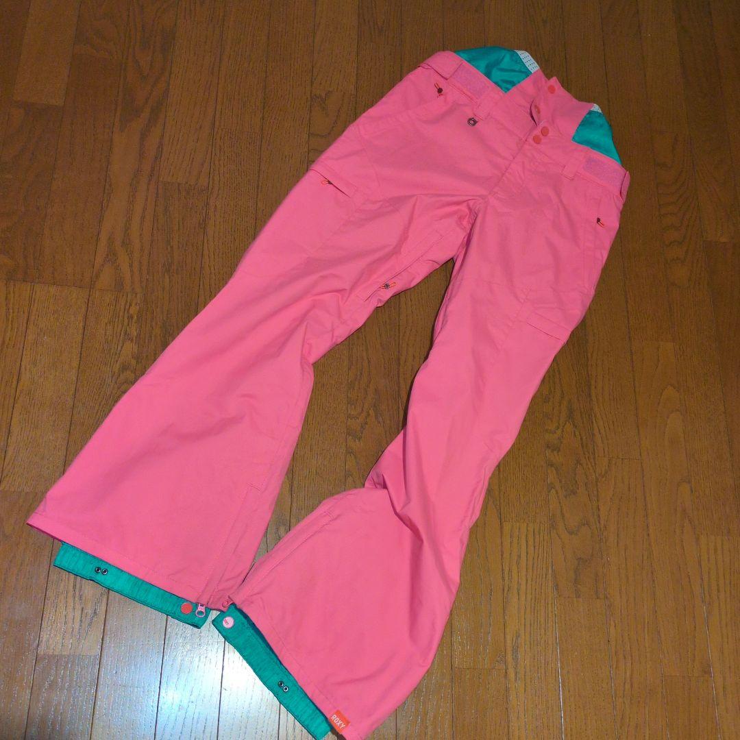 こ*ず様 ROXY　スノボウェア　上下セット　Ｍ　ドット　ブラック　ピンク