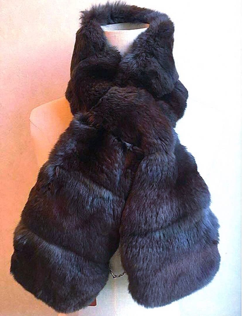 定価１４０万カタログ掲載ロロピアーナチンチラファー＆カシミア裏地マフラーストール