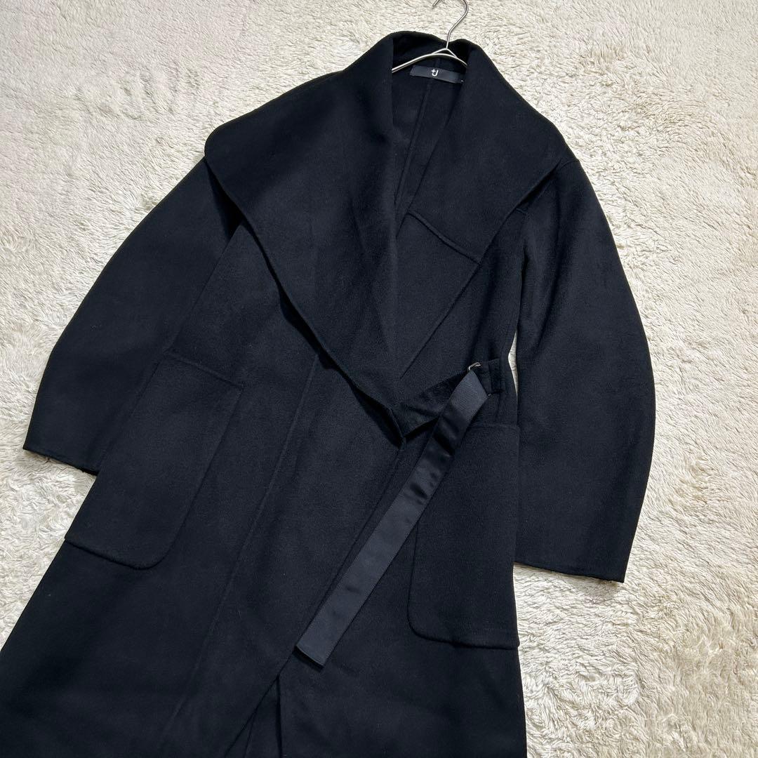 ユニクロ +J ジルサンダー カシミヤブレンドラップコート M ブラック