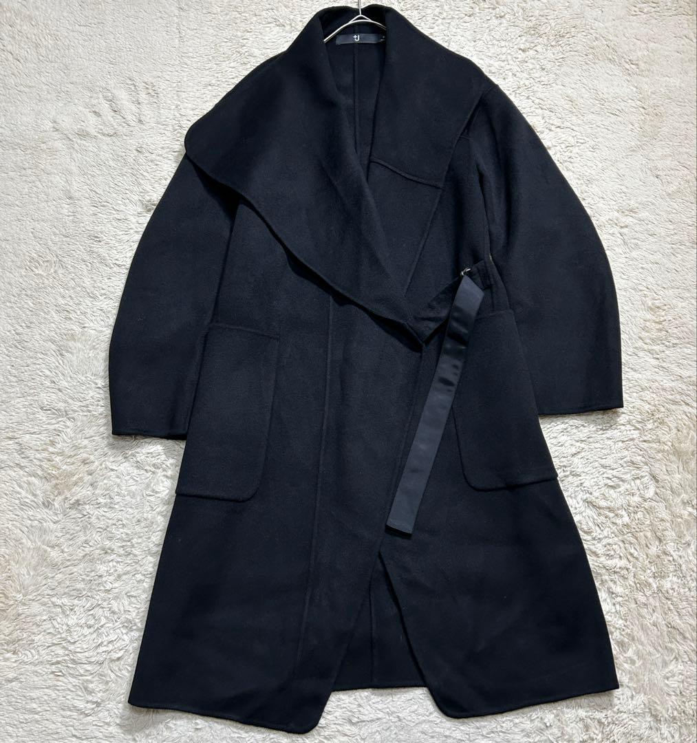 ユニクロ +J ジルサンダー カシミヤブレンドラップコート M ブラック