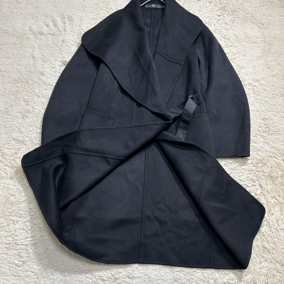 ユニクロ +J ジルサンダー カシミヤブレンドラップコート M ブラック