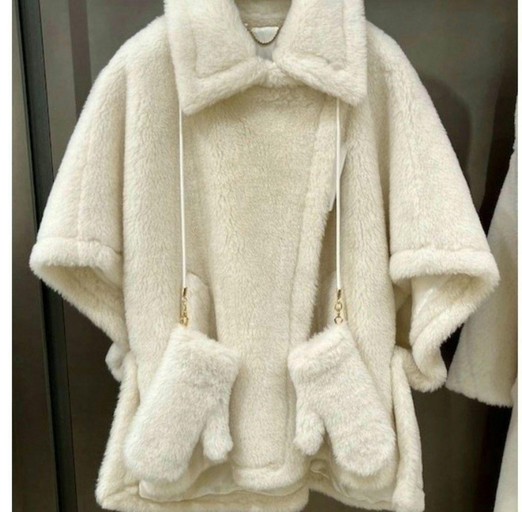 Max Mara tebe テディベアケープ 新品タグ付き