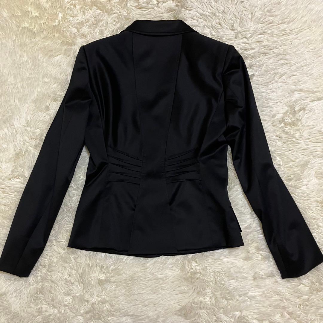 未使用　グッチ　ギャザー　デザイン　テーラード　ジャケット　ブラック