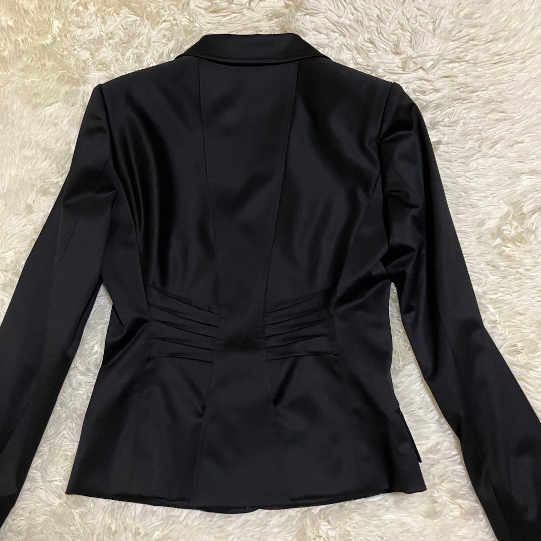 未使用　グッチ　ギャザー　デザイン　テーラード　ジャケット　ブラック