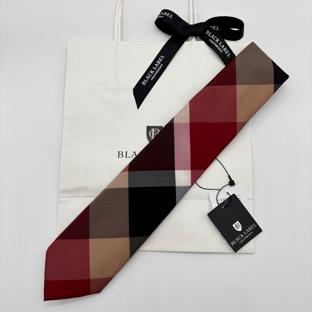 新品 ショップ袋付可　ブラックレーベルクレストブリッジ ネクタイ バーバリー