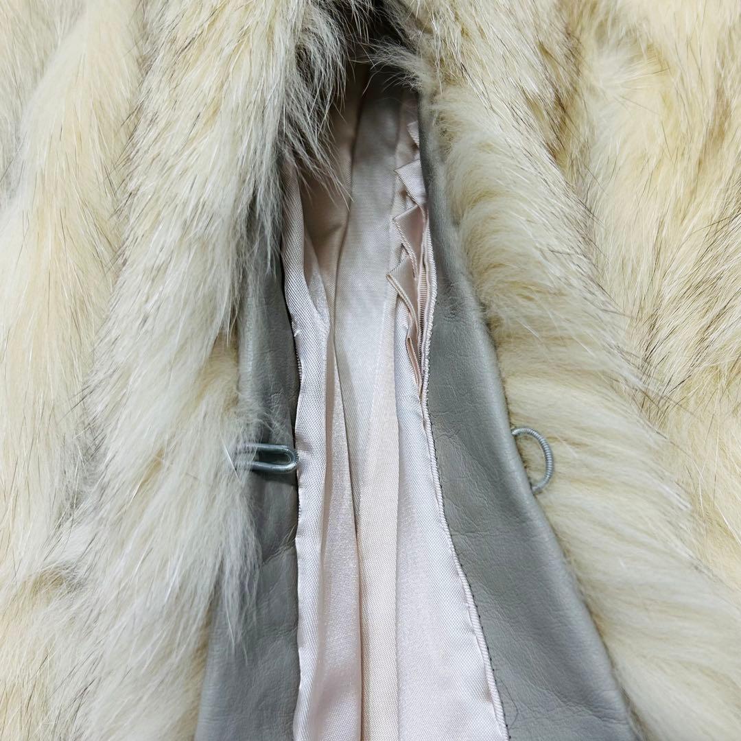 【美品】SAGAFOX ブルーフォックス ハーフコート ボリューミー 銀サガ M