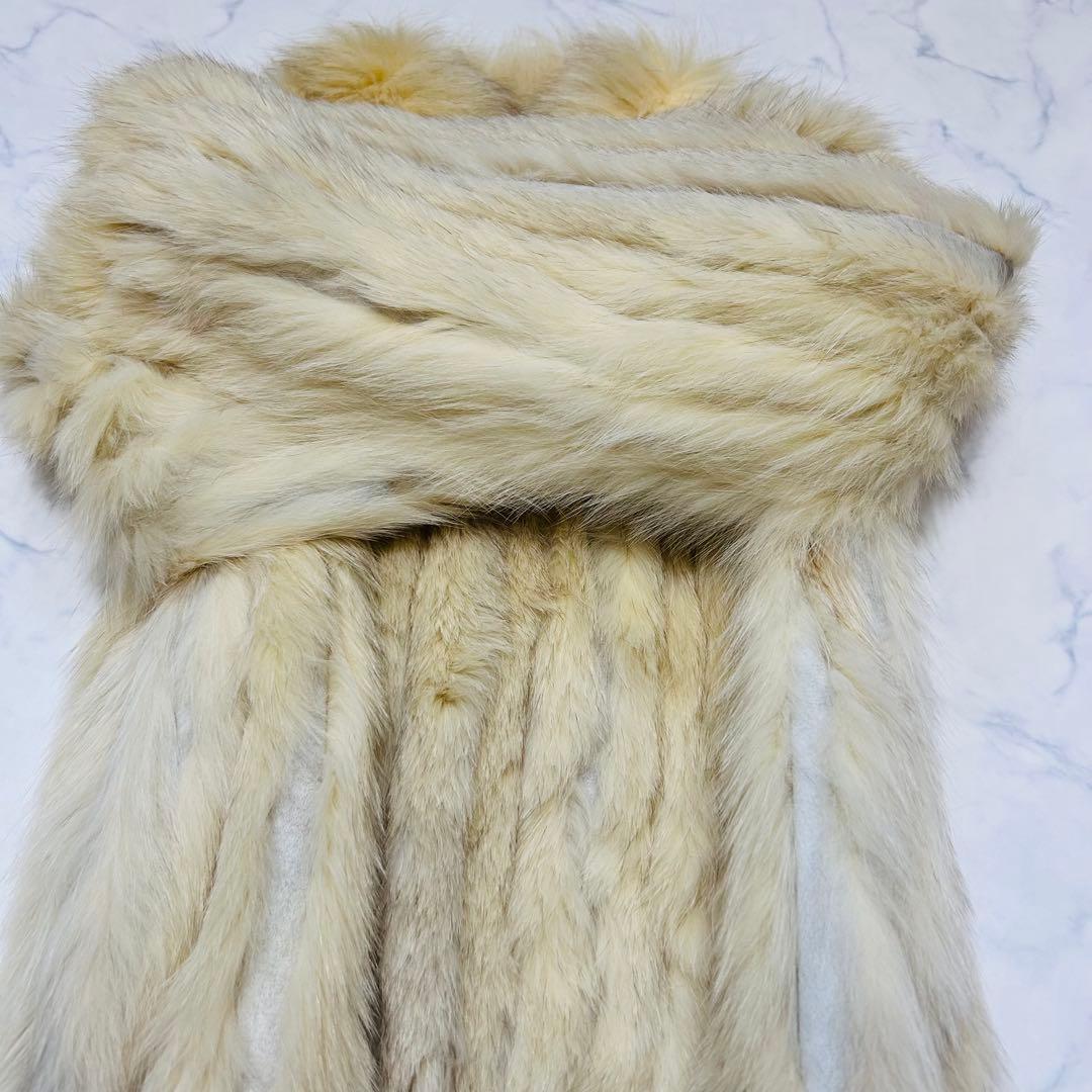 【美品】SAGAFOX ブルーフォックス ハーフコート ボリューミー 銀サガ M