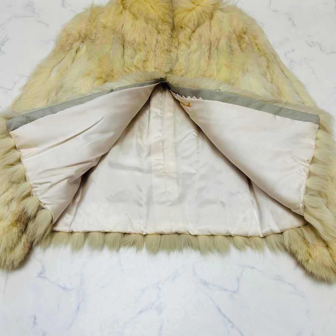 【美品】SAGAFOX ブルーフォックス ハーフコート ボリューミー 銀サガ M