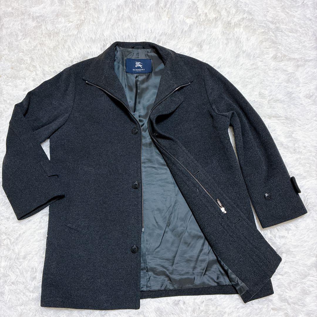 極美品 バーバリーロンドン ウールコート アンゴラ混 Mサイズ メンズ　ボタン