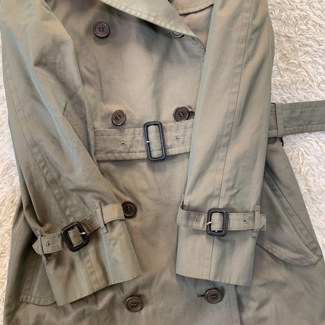 【玉蟲色/112cm丈(背面120cm)】バーバリー トレンチコート D環