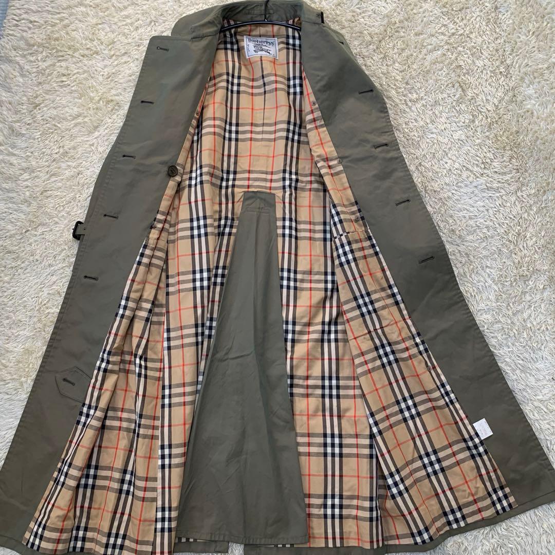 【玉蟲色/112cm丈(背面120cm)】バーバリー トレンチコート D環