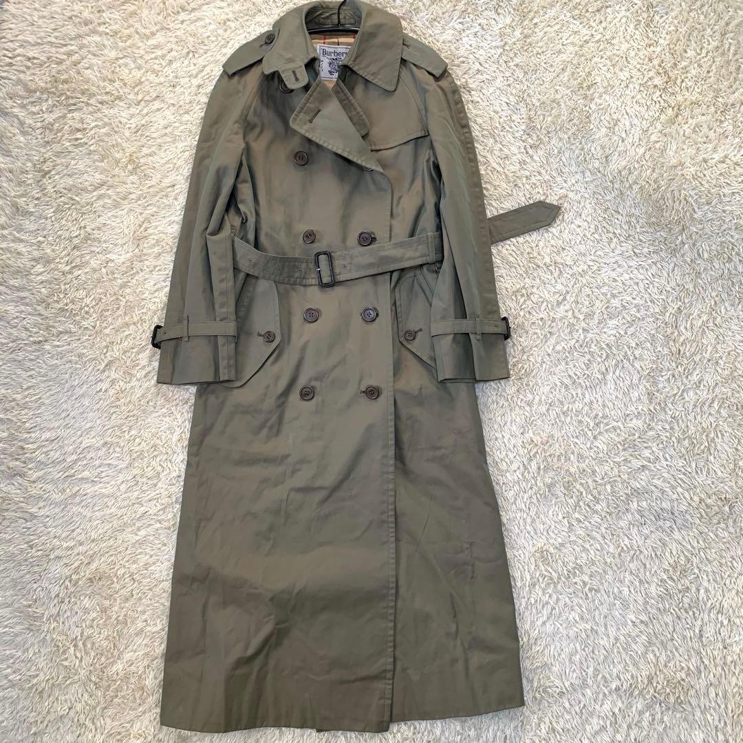 【玉蟲色/112cm丈(背面120cm)】バーバリー トレンチコート D環