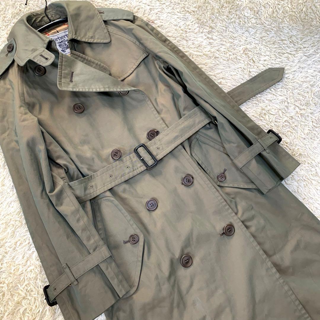 【玉蟲色/112cm丈(背面120cm)】バーバリー トレンチコート D環