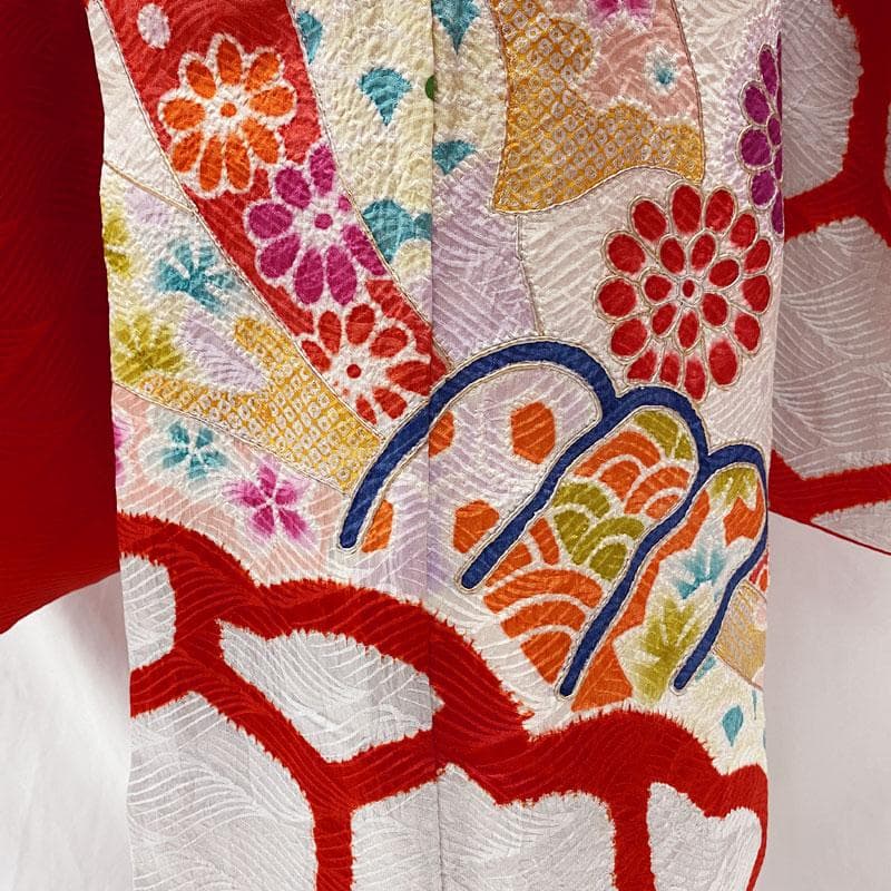 509ag29, 帯揚げ、帯締め、しごき◎七五三 七歳 女児 着物&袋帯&長襦袢