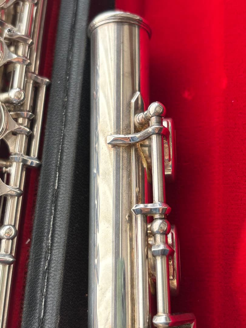 Pearl パールフルート リップ銀製 PF-521E ケース付 Eメカ付