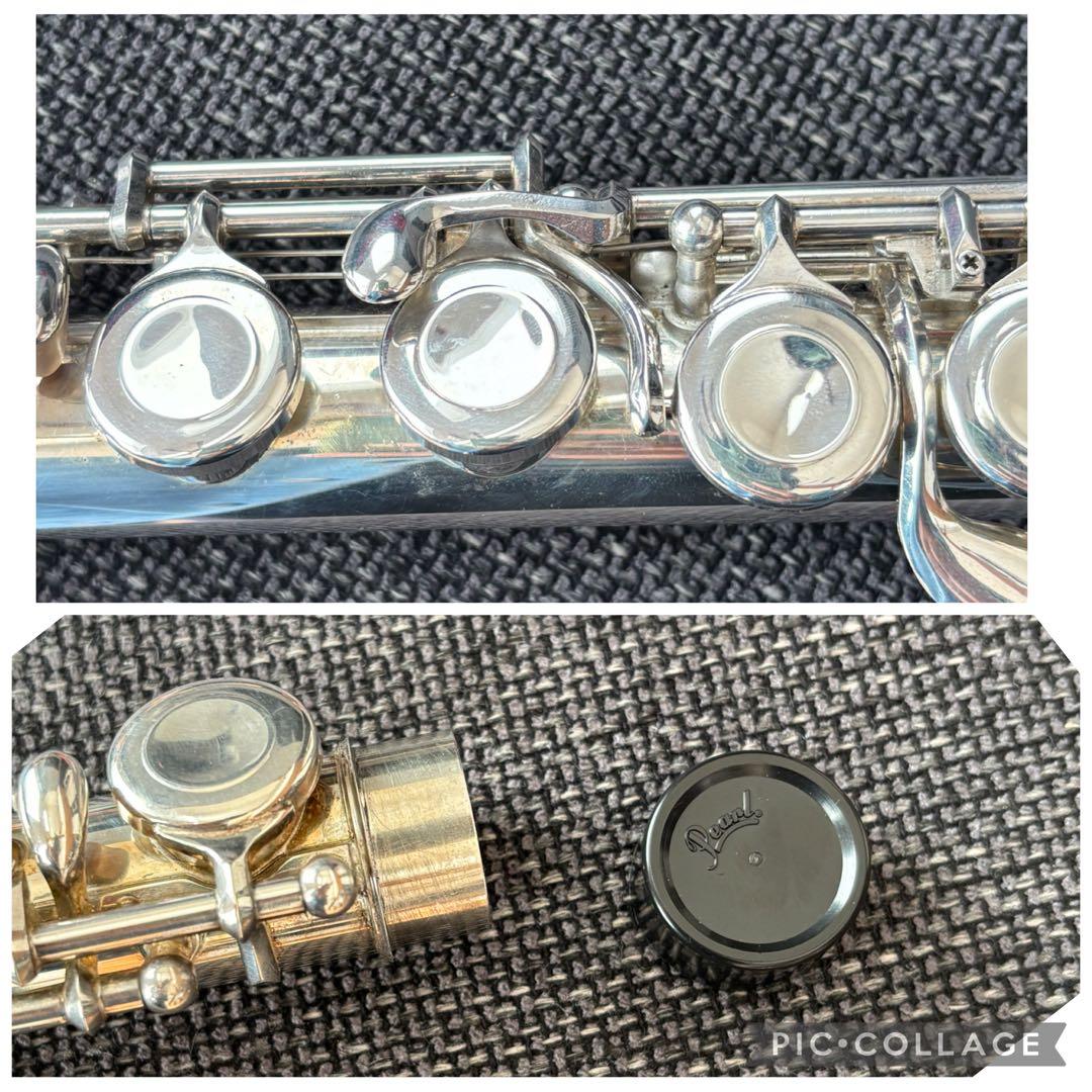 Pearl パールフルート リップ銀製 PF-521E ケース付 Eメカ付
