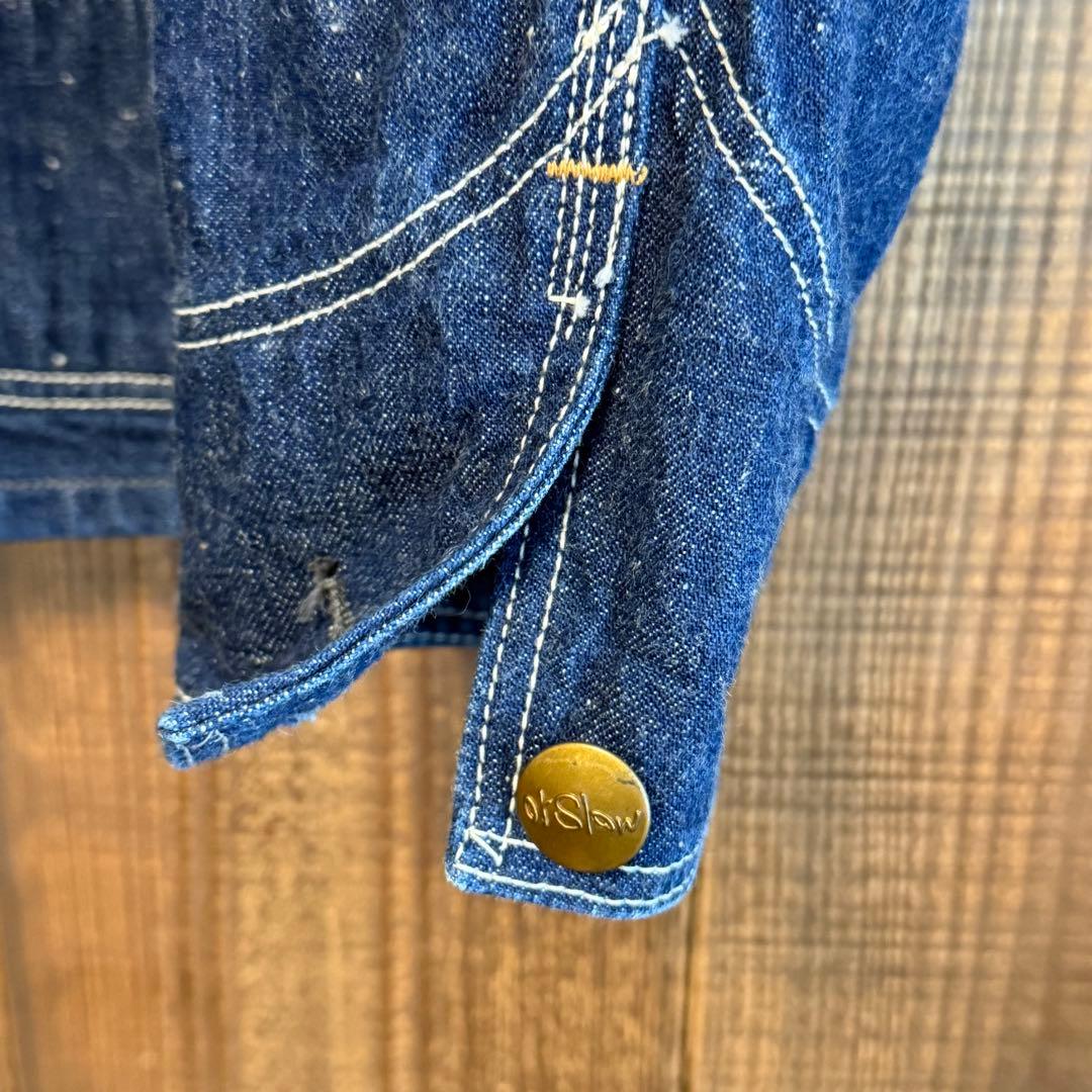 orSlow ノーカラーカバーオール インディゴジャケット