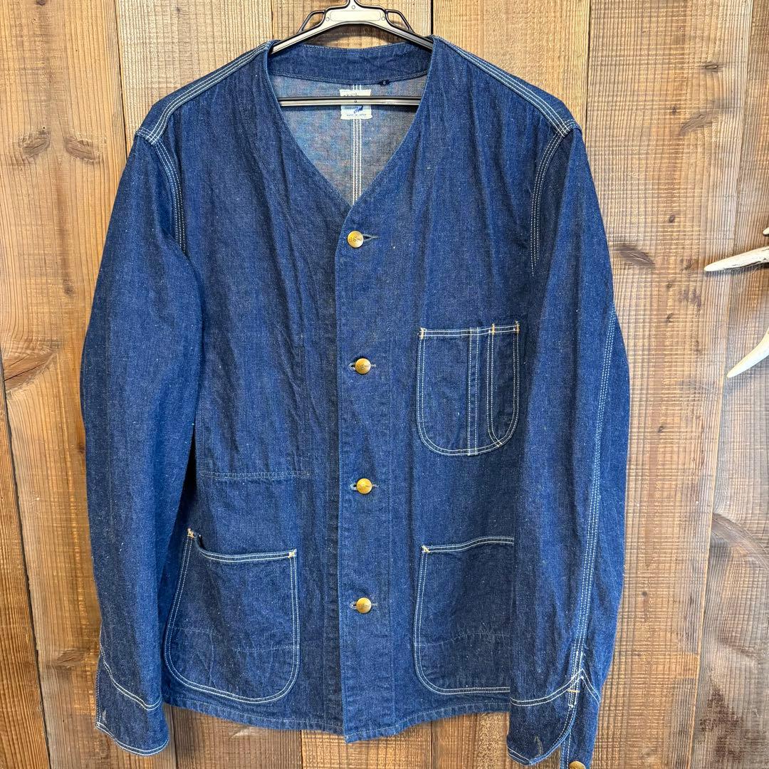 orSlow ノーカラーカバーオール インディゴジャケット