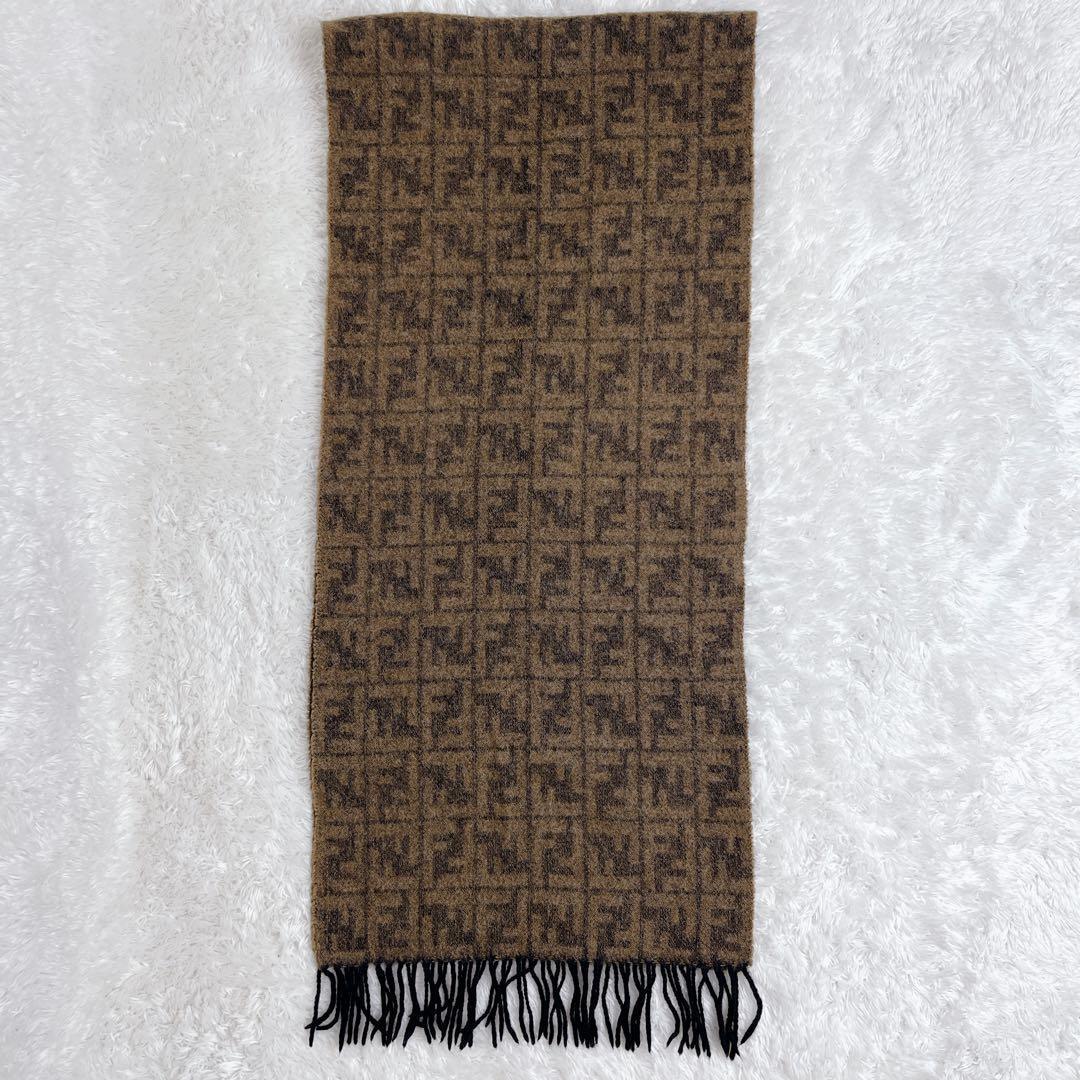 FENDI フェンディ マフラー ストール ズッカ柄 総柄 ウール イタリア製