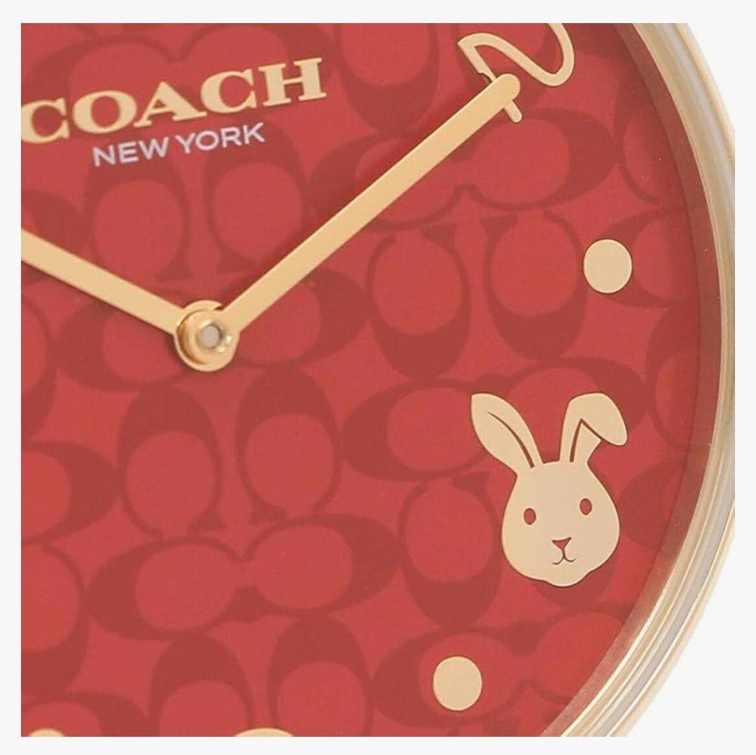 え*み様 【美品】COACH コーチ腕時計 赤レッド 干支 卯年　うさぎ　箱付き