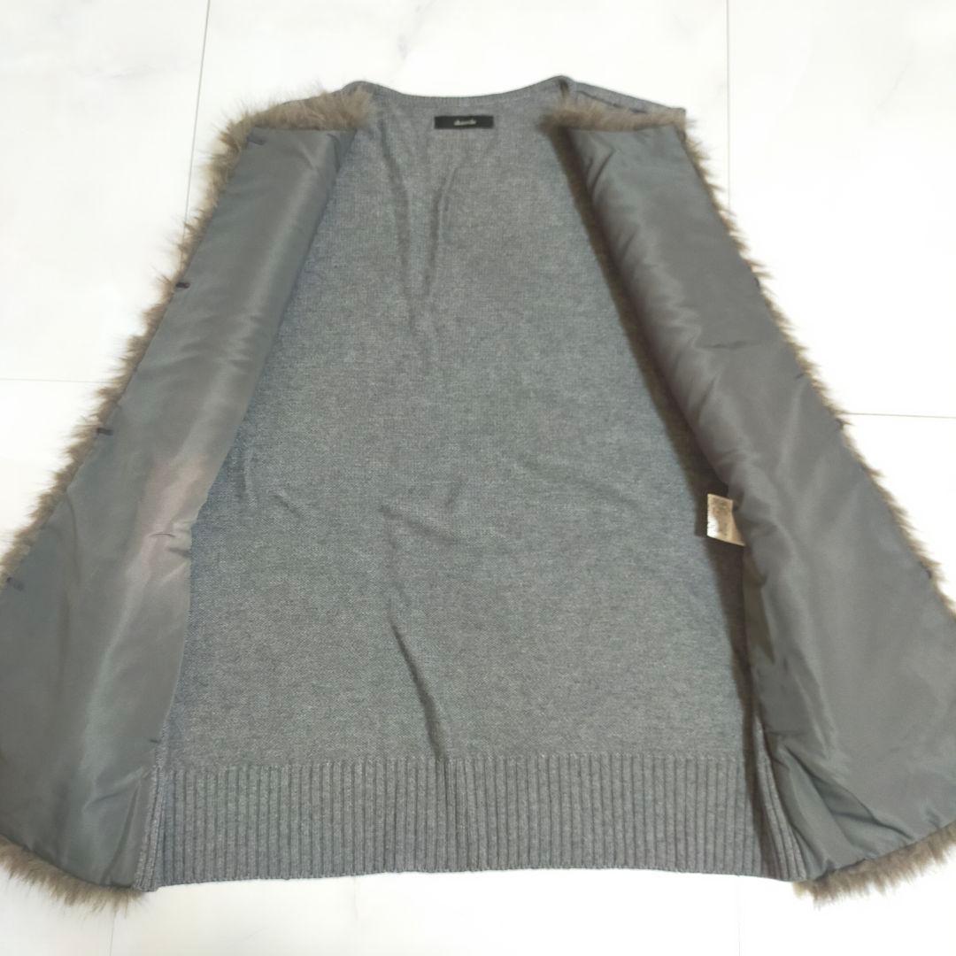 23AW✨allureville　ジャガードフェイクファーコンビニットジレ