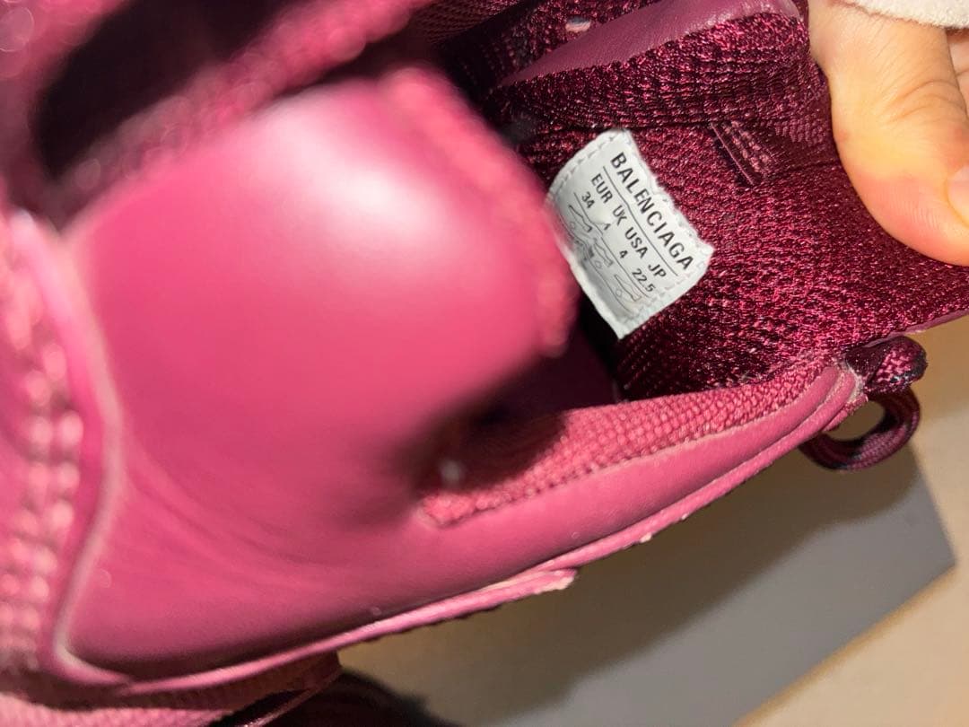 バレンシアガ　triple s 34 バーガンディ