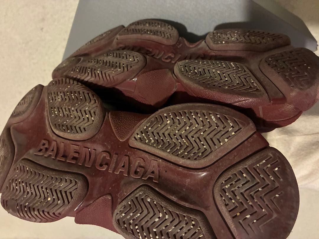 バレンシアガ　triple s 34 バーガンディ