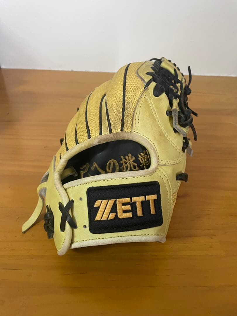 ZETT 硬式野球用グローブ イエロー 外野手用