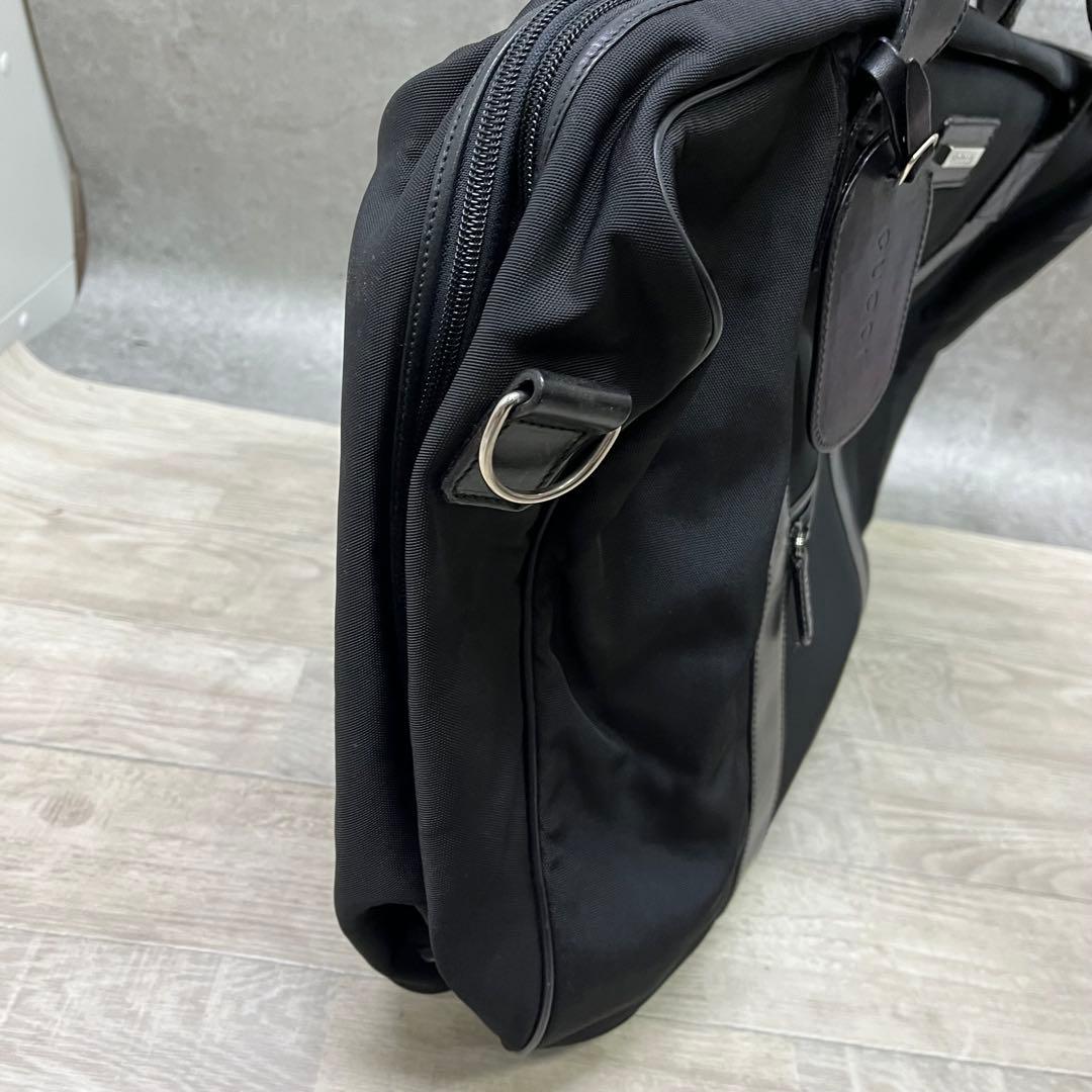 GUCCI グッチ 大容量 ボストンバッグ ナイロン レザー 2WAY ブラック