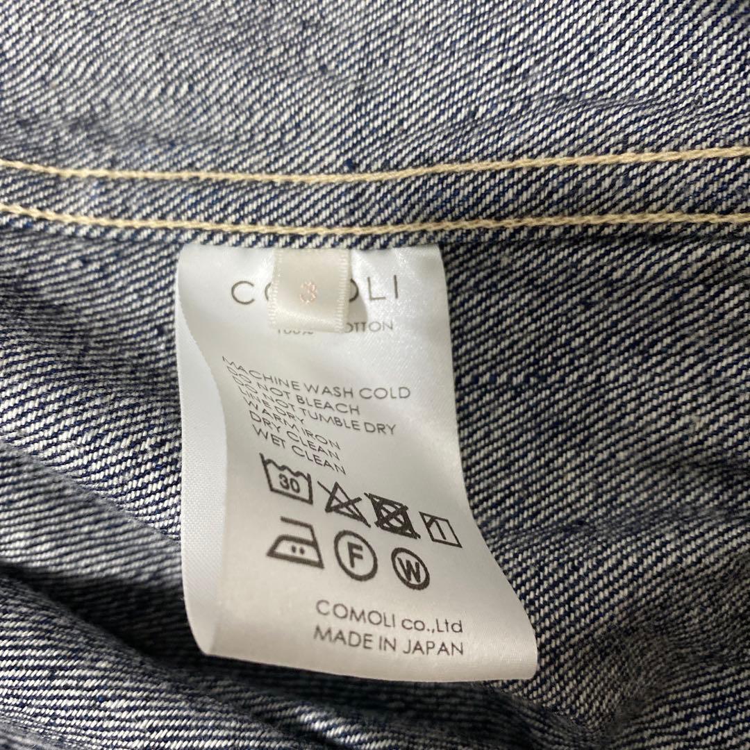 [極美品]23SS COMOLI デニムジャケット サイズ3 ネイビー コモリ