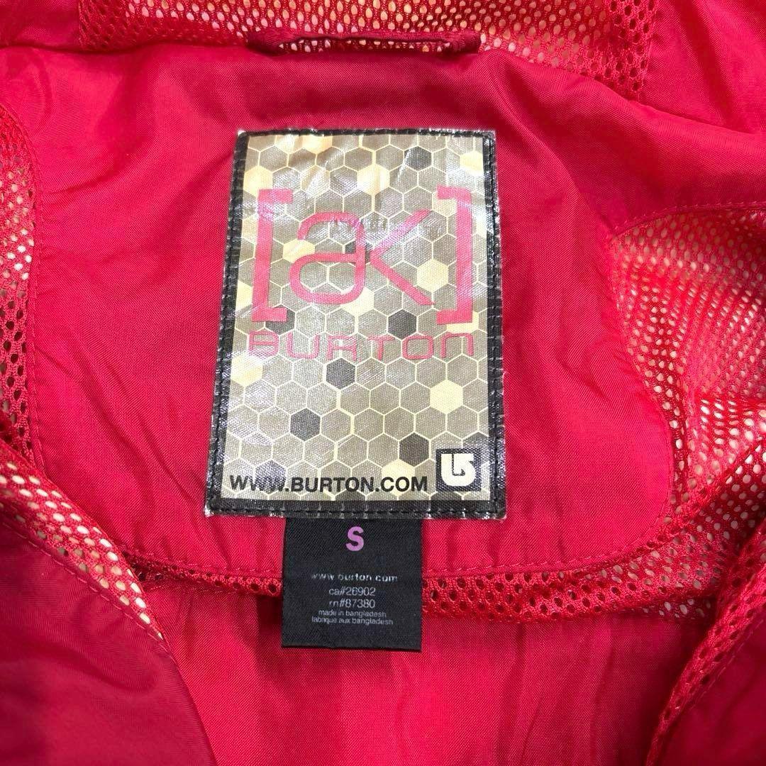 バートン　ak ゴアテックス　スノボジャケット　S スノーボードウェア　レッド