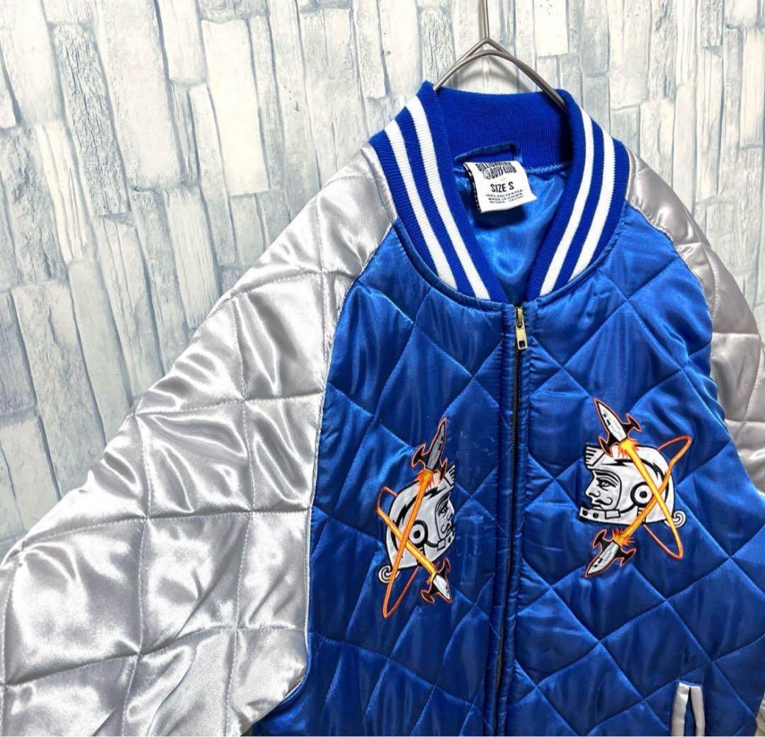 ビリオネアボーイズクラブ スカジャン スタジャン キルティング 刺繍ロゴ 中綿S