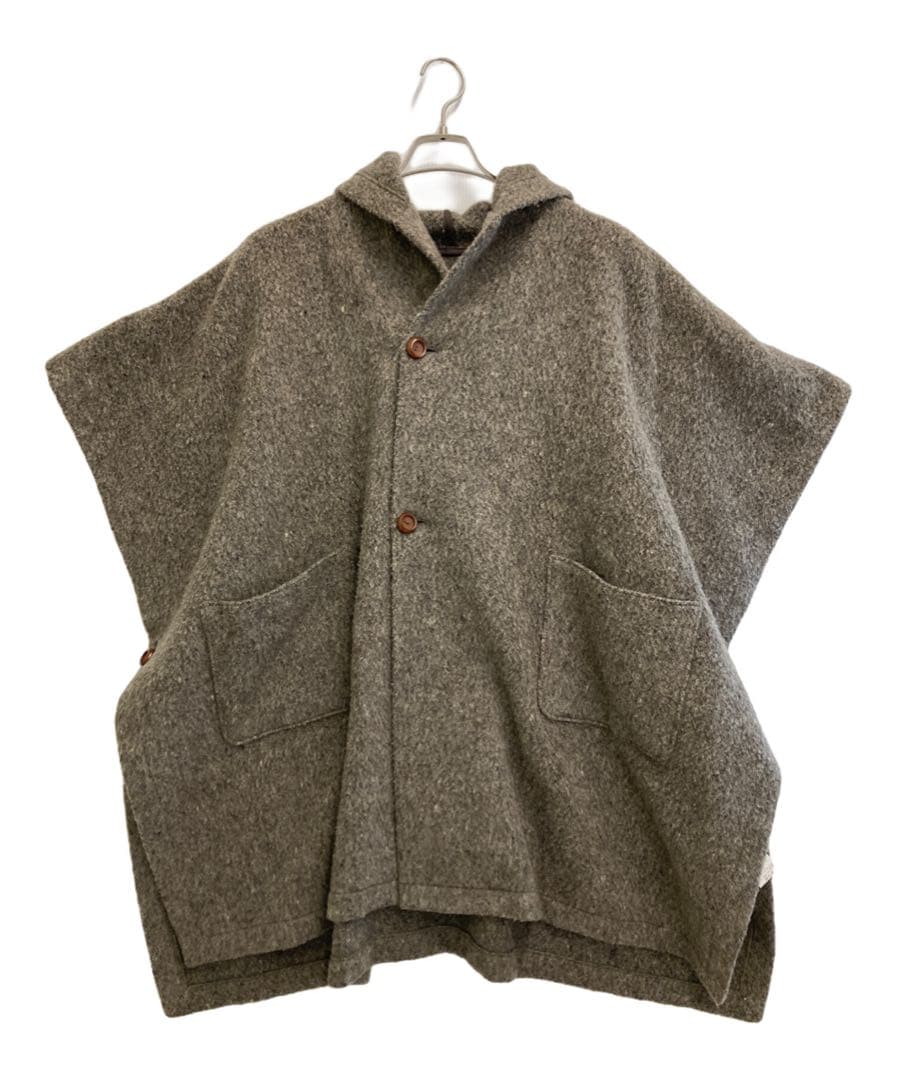 ネストローブ　フード付きウールポンチョ