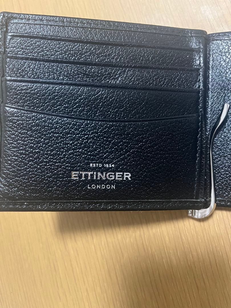 ETTINGER CAPRA BLACK マネークリップ