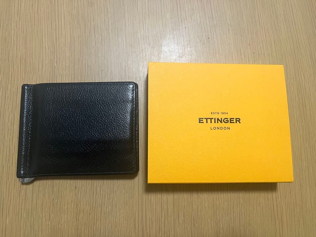 ETTINGER CAPRA BLACK マネークリップ