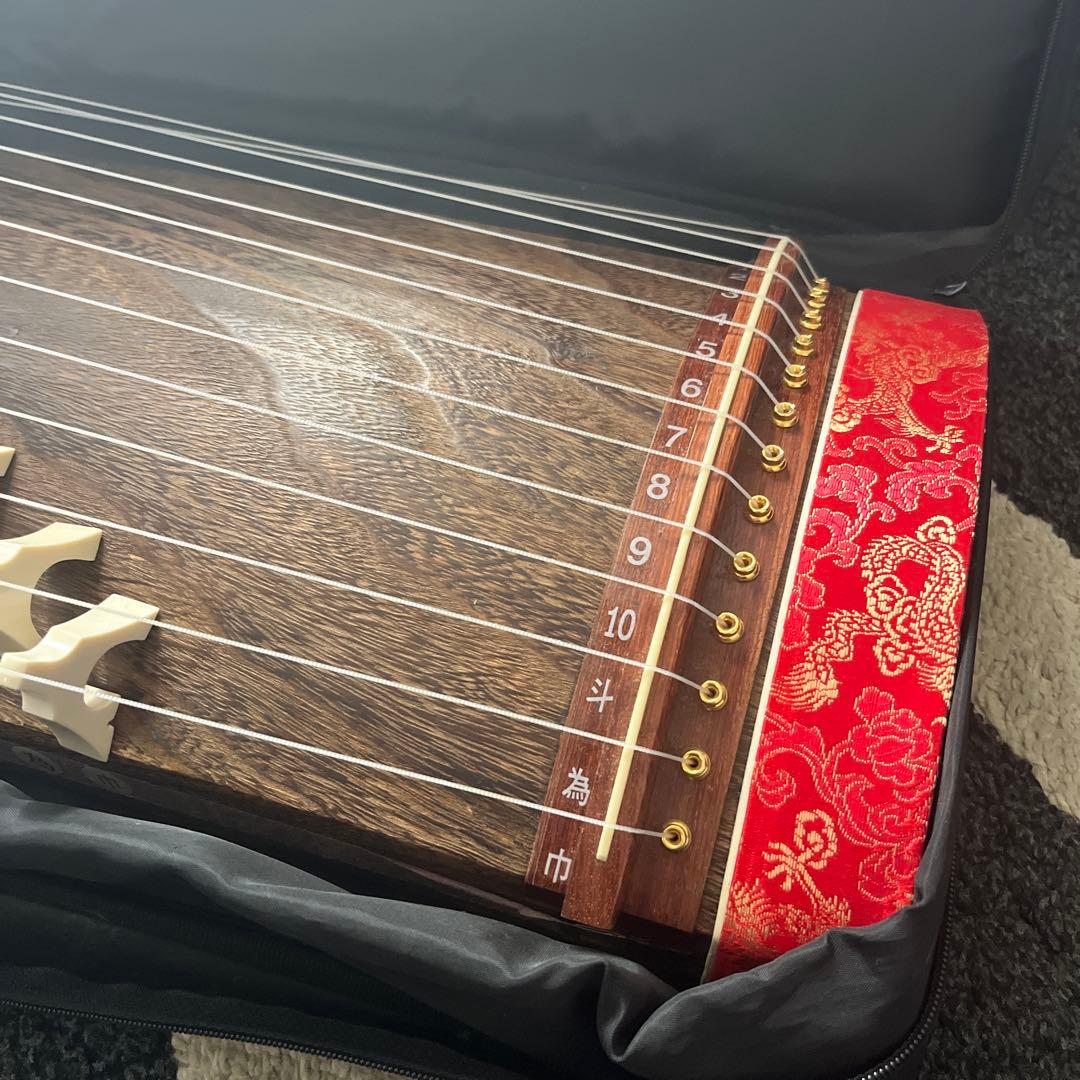 文化箏 大正琴 13弦 和楽器 美品 ソフトケース付 幅約93cm 1/2サイズ