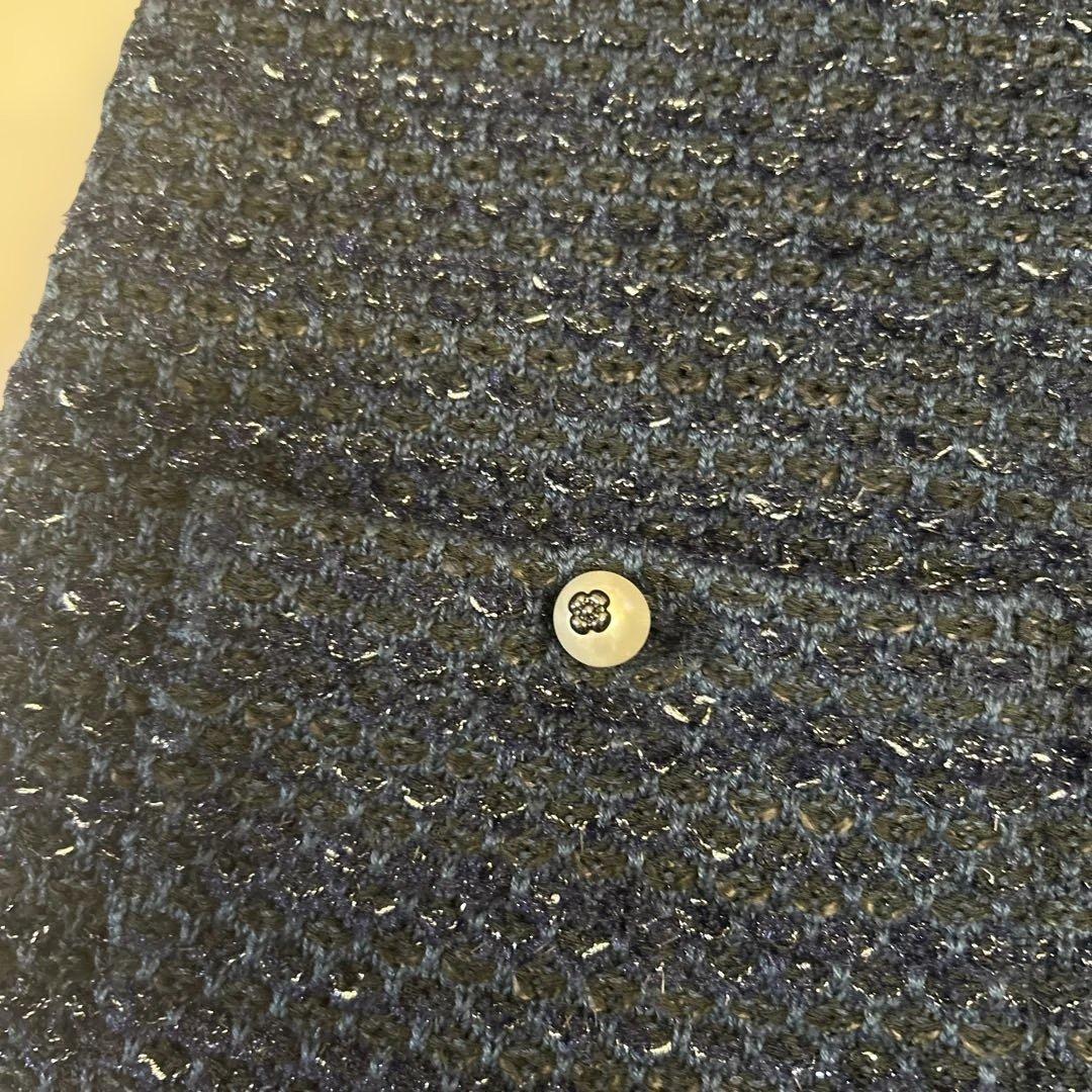 ルネ　ツイード襟付き ジレ　36
