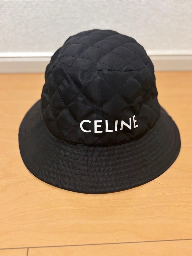 CELINE キルティング バケットハット ブラック