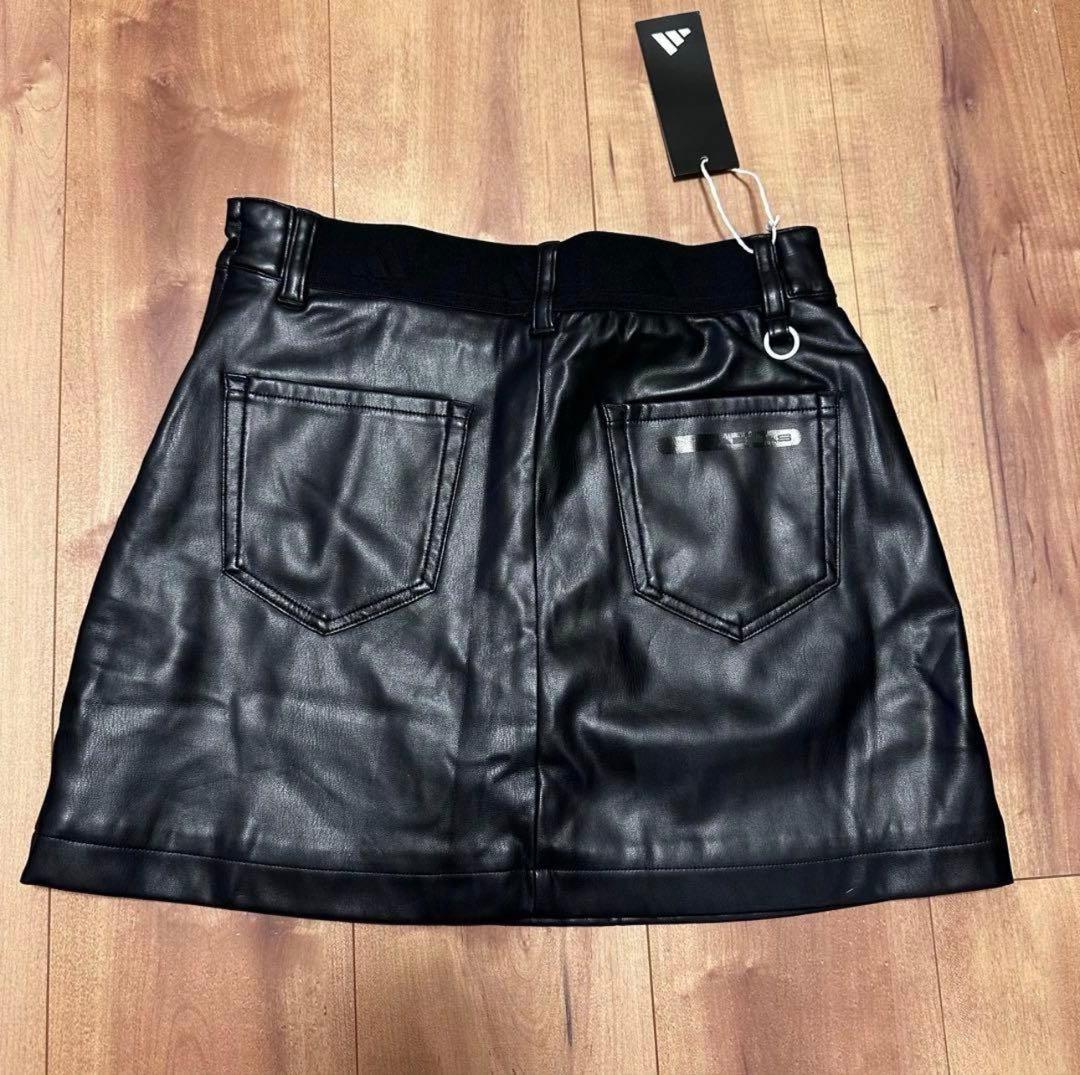 モックネック　ビックシルエット　長袖　ニット　レザースカート　セットアップ　春秋